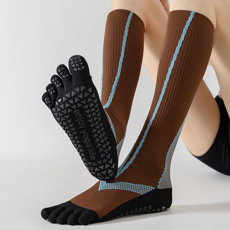 ZoraSocks Support-Fit Knee-High Five-Toe Grip Socks