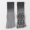 ZoraSocks Gradient Mid-Calf Five-Toe Grip Yoga Socks