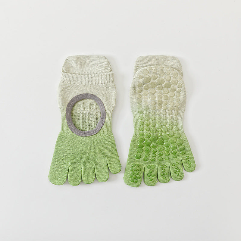 ZoraSocks Gradient Low-Cut Five-Toe Grip Socks