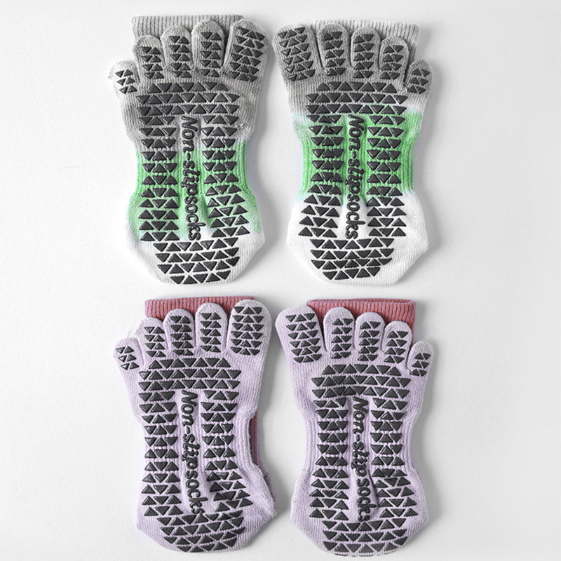 ZoraSocks Mid-Calf Five-Toe Pilates Grip Socks