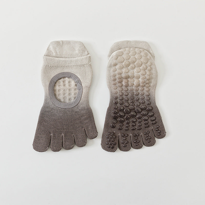 ZoraSocks Gradient Low-Cut Five-Toe Grip Socks