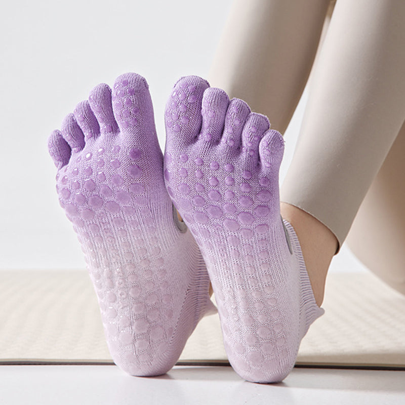 ZoraSocks Gradient Low-Cut Five-Toe Grip Socks