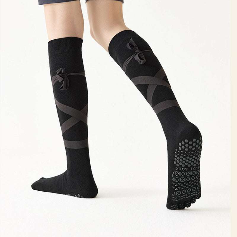 ZoraSocks Lace-Up Knee-High Five-Toe Grip Socks