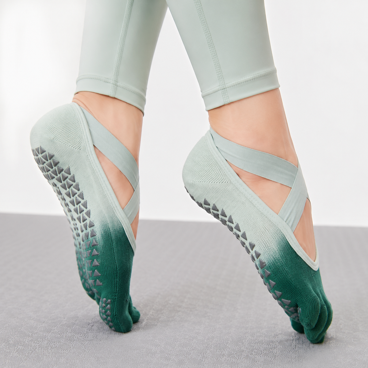 ZoraSocks Air Open-Top Five-Toe Pilates Grip Socks