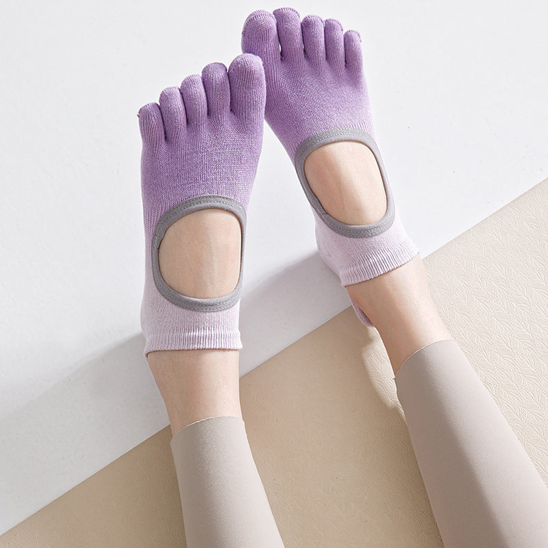 ZoraSocks Gradient Low-Cut Five-Toe Grip Socks