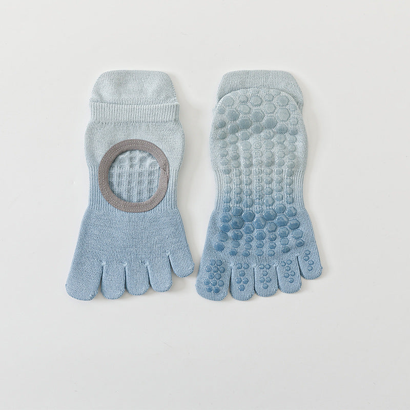 ZoraSocks Gradient Low-Cut Five-Toe Grip Socks