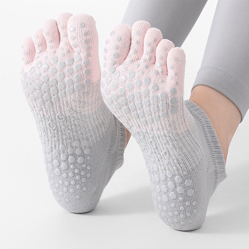 ZoraSocks Soft Gradient Five-Toe Grip Socks
