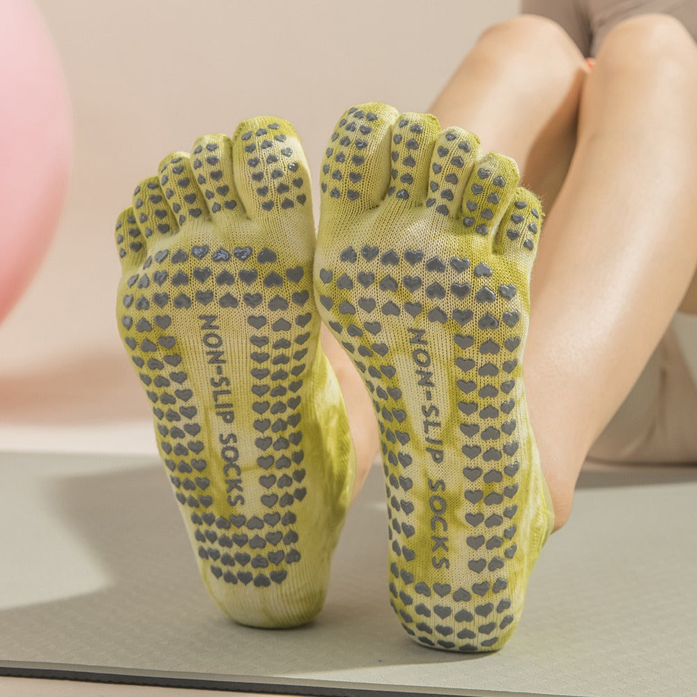 ZoraSocks Tie-Dye Five-Toe Grip Socks