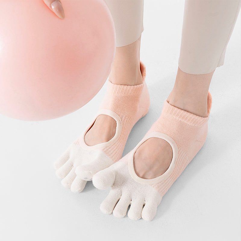 ZoraSocks Soft Gradient Five-Toe Grip Socks