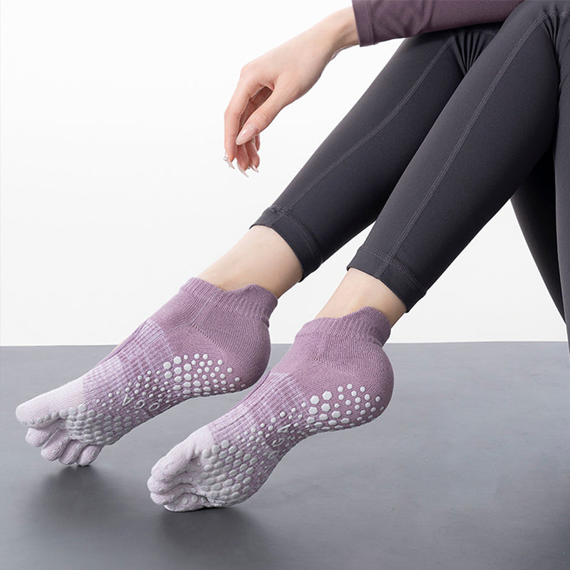 ZoraSocks Soft Gradient Five-Toe Grip Socks