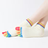ZoraSocks Five-Toe Colorful Non-Slip Yoga Socks