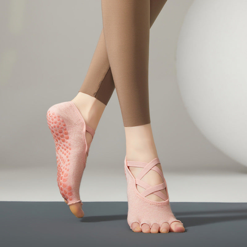 ZoraSocks Strappy Half-Toe Pilates Grip Socks