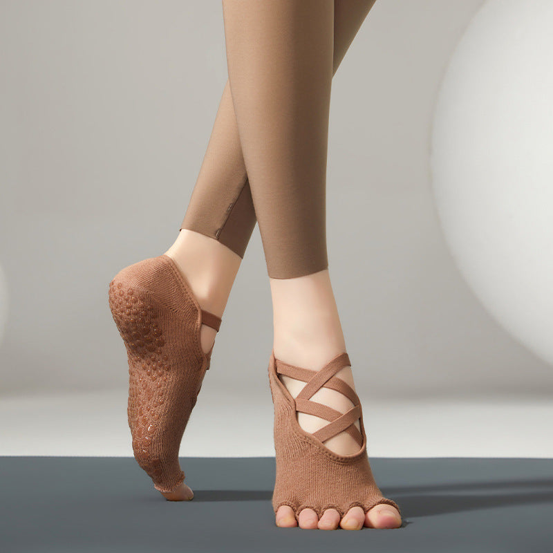 ZoraSocks Strappy Half-Toe Pilates Grip Socks