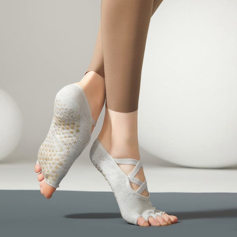 ZoraSocks Strappy Half-Toe Pilates Grip Socks