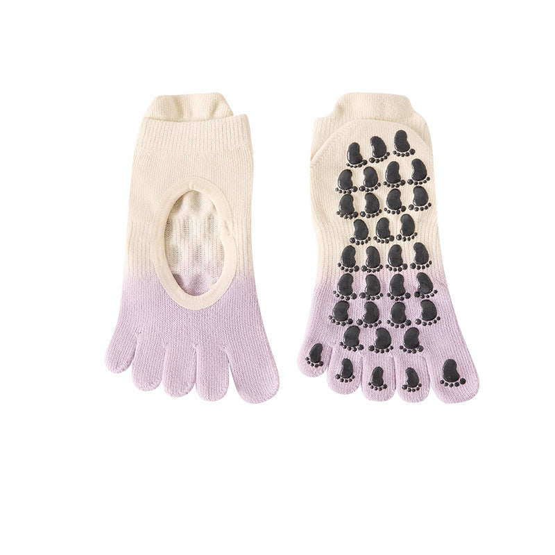 ZoraSocks Mid-Calf Five-Toe Pilates Grip Socks