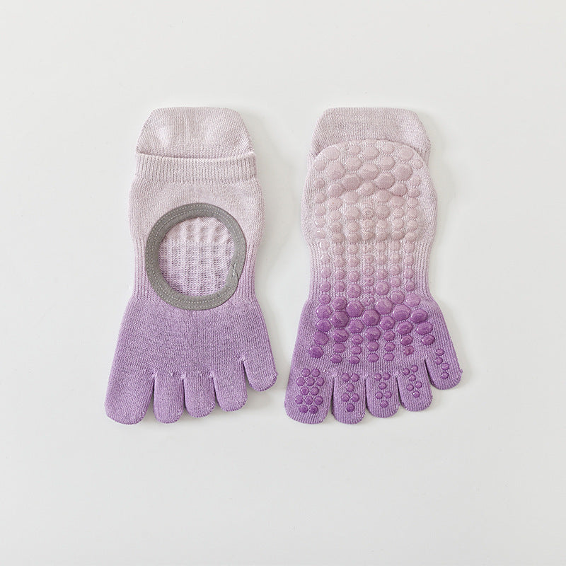 ZoraSocks Gradient Low-Cut Five-Toe Grip Socks
