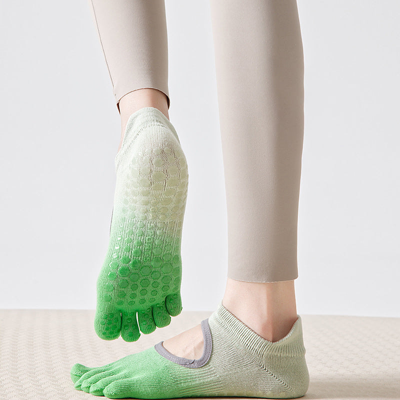 ZoraSocks Gradient Low-Cut Five-Toe Grip Socks