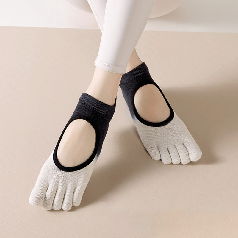 ZoraSocks Mid-Calf Five-Toe Pilates Grip Socks