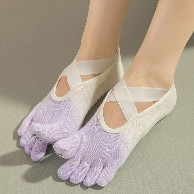 ZoraSocks Air Open-Top Five-Toe Pilates Grip Socks