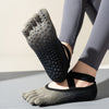 ZoraSocks Gradient Cross-Strap Five-Toe Yoga Grip Socks