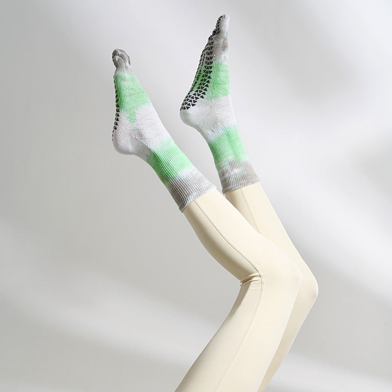 ZoraSocks Mid-Calf Five-Toe Pilates Grip Socks