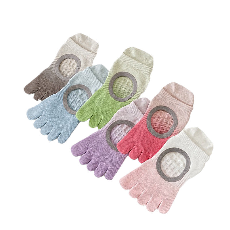 ZoraSocks Gradient Low-Cut Five-Toe Grip Socks