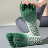ZoraSocks Gradient Cross-Strap Five-Toe Yoga Grip Socks