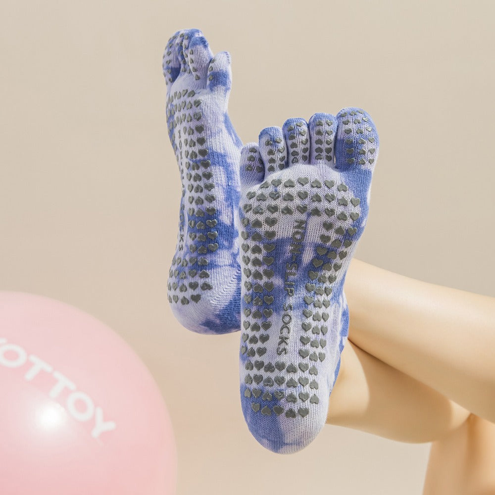 ZoraSocks Tie-Dye Five-Toe Grip Socks