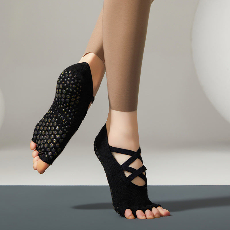 ZoraSocks Strappy Half-Toe Pilates Grip Socks