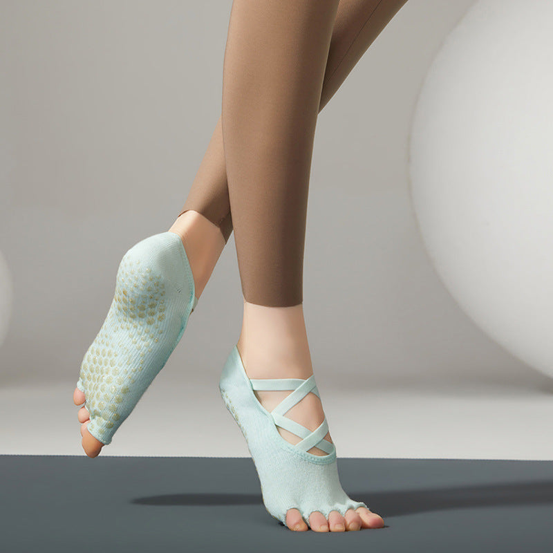 ZoraSocks Strappy Half-Toe Pilates Grip Socks
