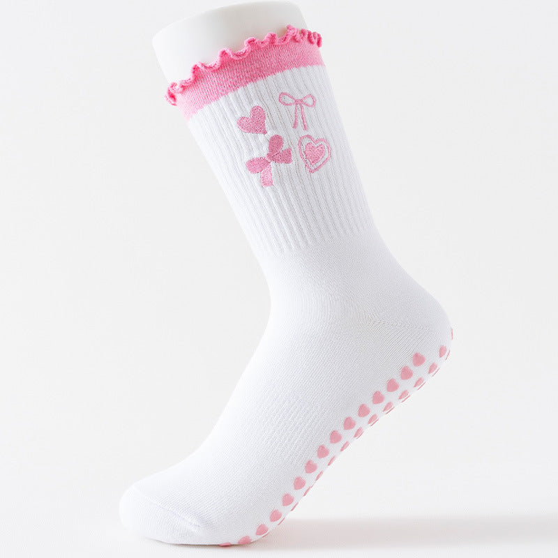 Women's Cartoon Pilates Yoga Grip Crew Socks