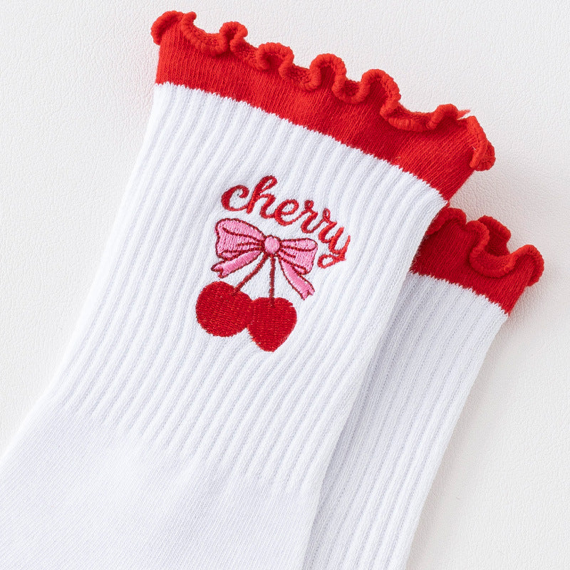 Women's Cartoon Pilates Yoga Grip Crew Socks