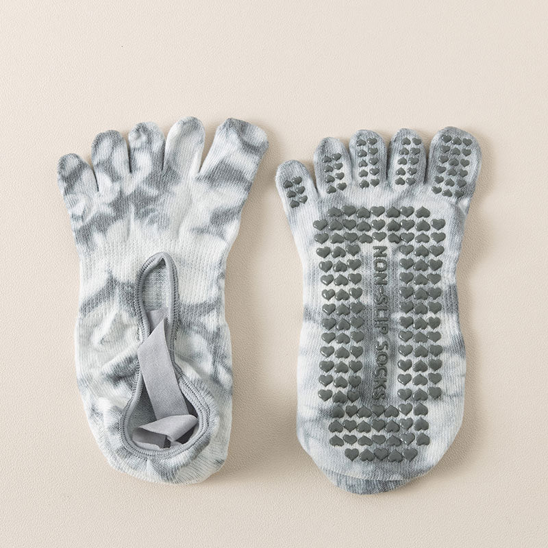 ZoraSocks Tie-Dye Five-Toe Grip Socks