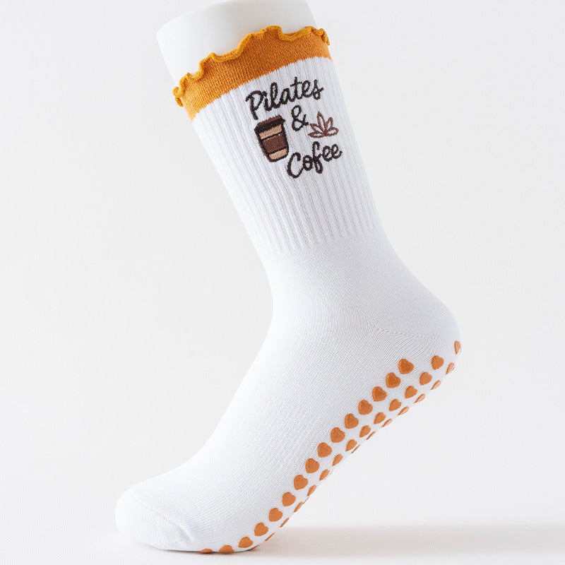 Women's Cartoon Pilates Yoga Grip Crew Socks