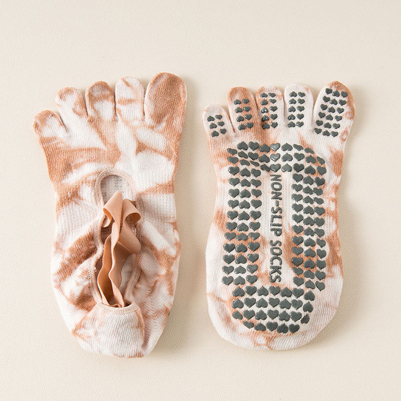 ZoraSocks Tie-Dye Five-Toe Grip Socks