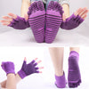 ZoraSocks Striped Five-Toe Grip Socks & Gloves Set