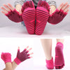 ZoraSocks Striped Five-Toe Grip Socks & Gloves Set