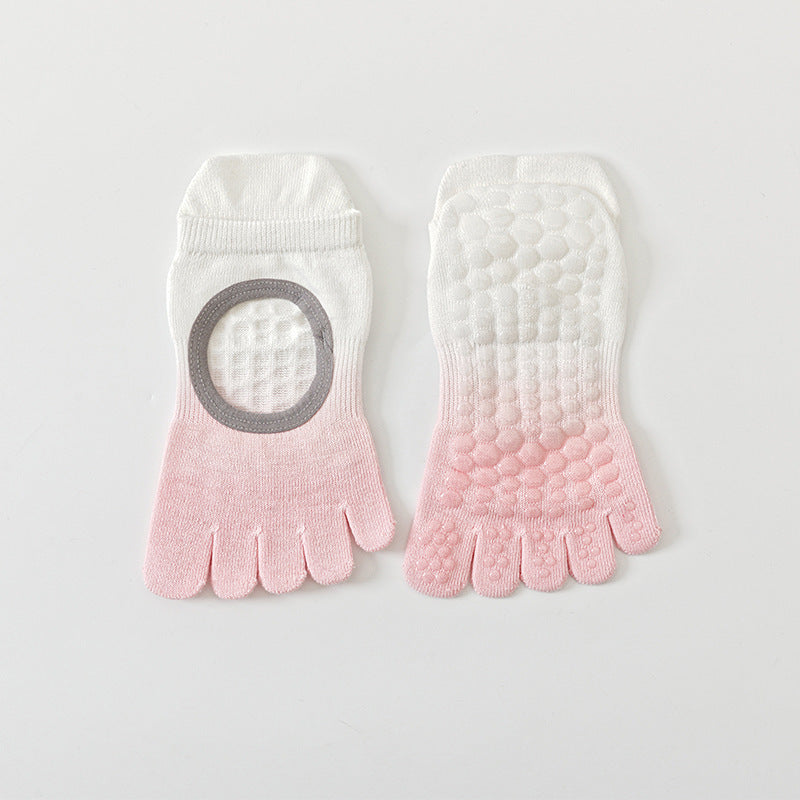 ZoraSocks Gradient Low-Cut Five-Toe Grip Socks