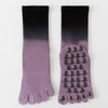 ZoraSocks Gradient Mid-Calf Five-Toe Grip Yoga Socks