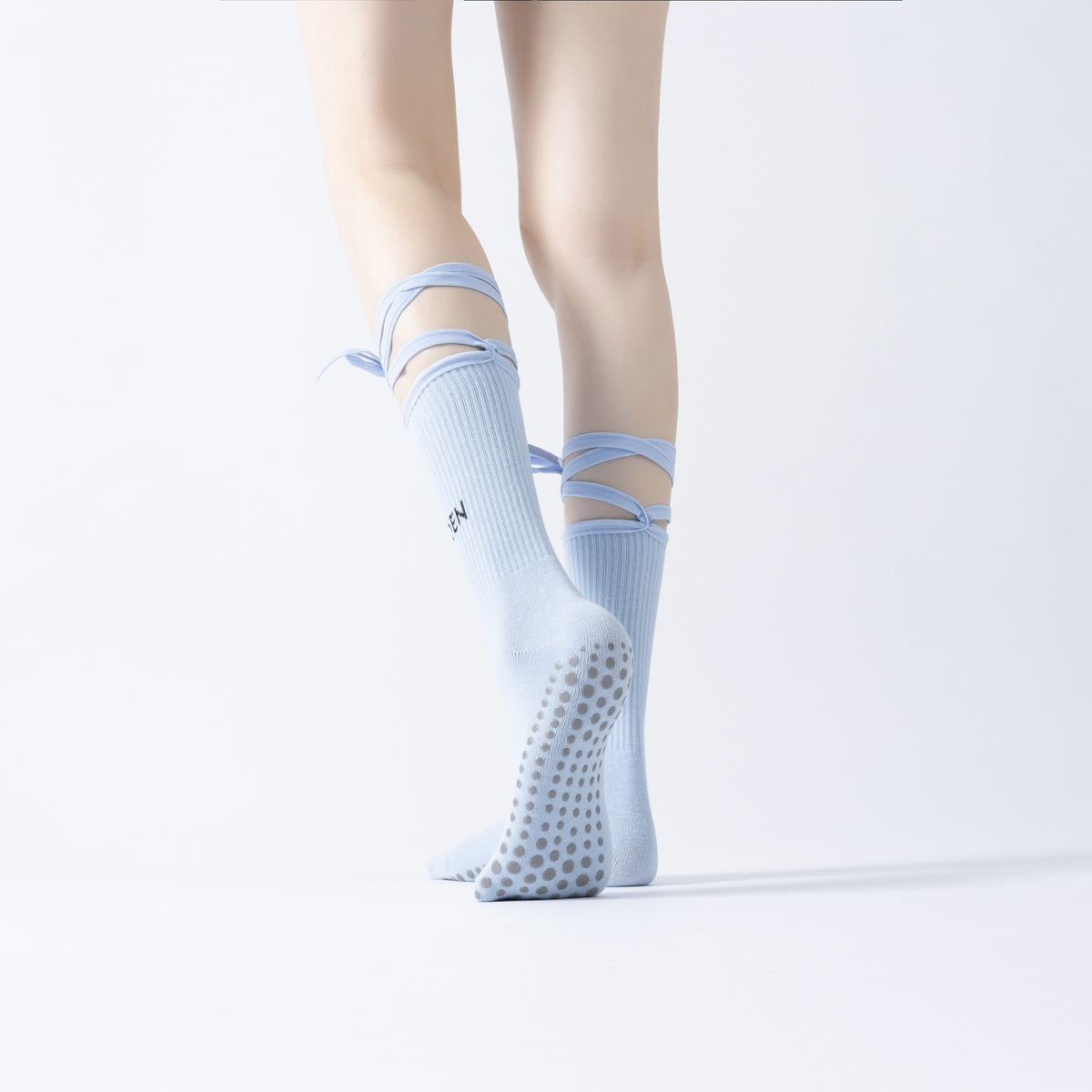 ZoraSocks Wraparound Knee-High Pilates Grip Socks