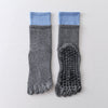 ZoraSocks Mid-Calf Non-Slip Five-Toe Yoga Grip Socks