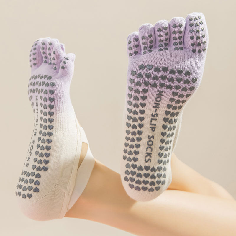 ZoraSocks Air Open-Top Five-Toe Pilates Grip Socks