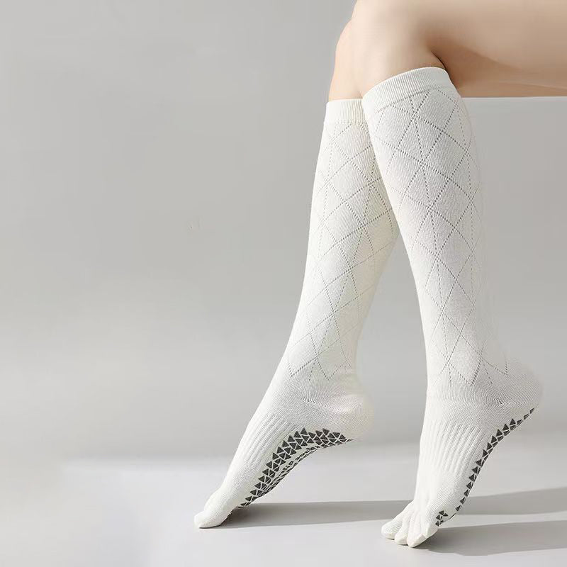 ZoraSocks Knee-High Five-Toe Pilates Grip Socks