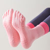 ZoraSocks Mid-Calf Non-Slip Five-Toe Yoga Grip Socks