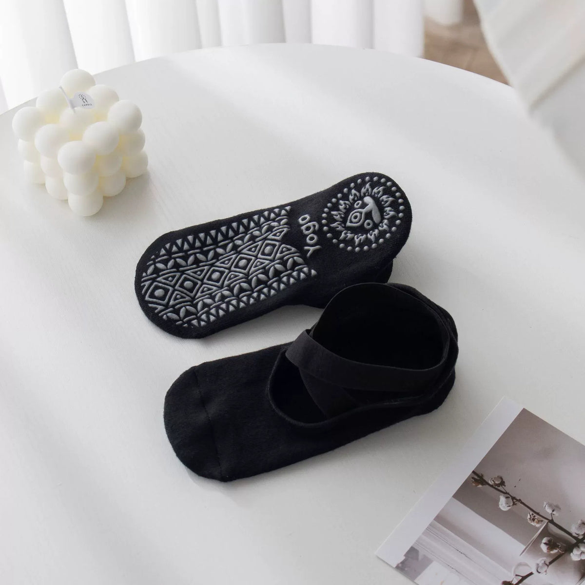 ZoraSocks Luna Cross-Strap Pilates Grip Socks