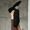 ZoraSocks Cross-Strap Pilates Grip Socks – Non-Slip Studio Socks