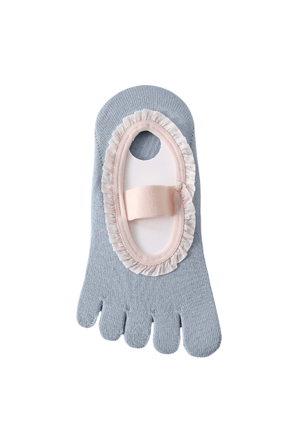ZoraSocks Air Lace-Trim Five-Toe Pilates Grip Socks
