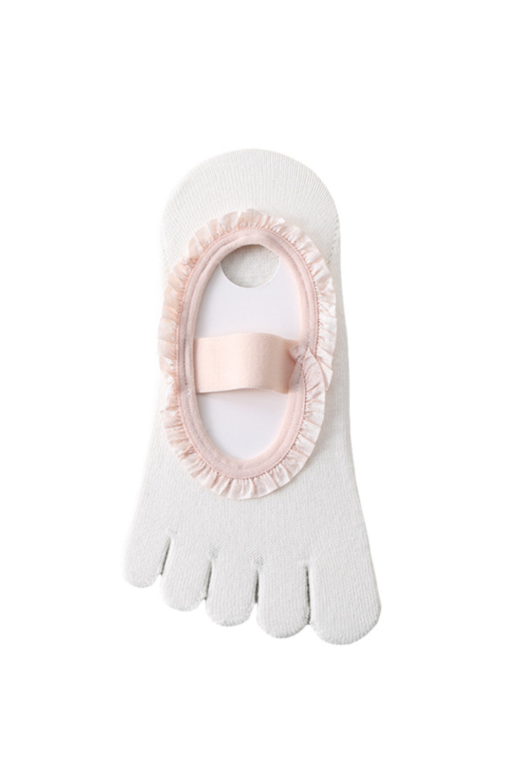 ZoraSocks Air Lace-Trim Five-Toe Pilates Grip Socks